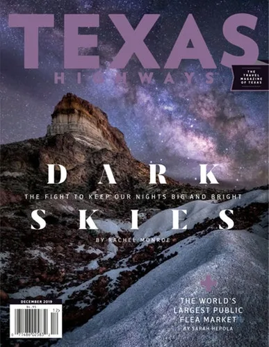 Texas Highways magazine cover featuring the Martindale Schoolhouse