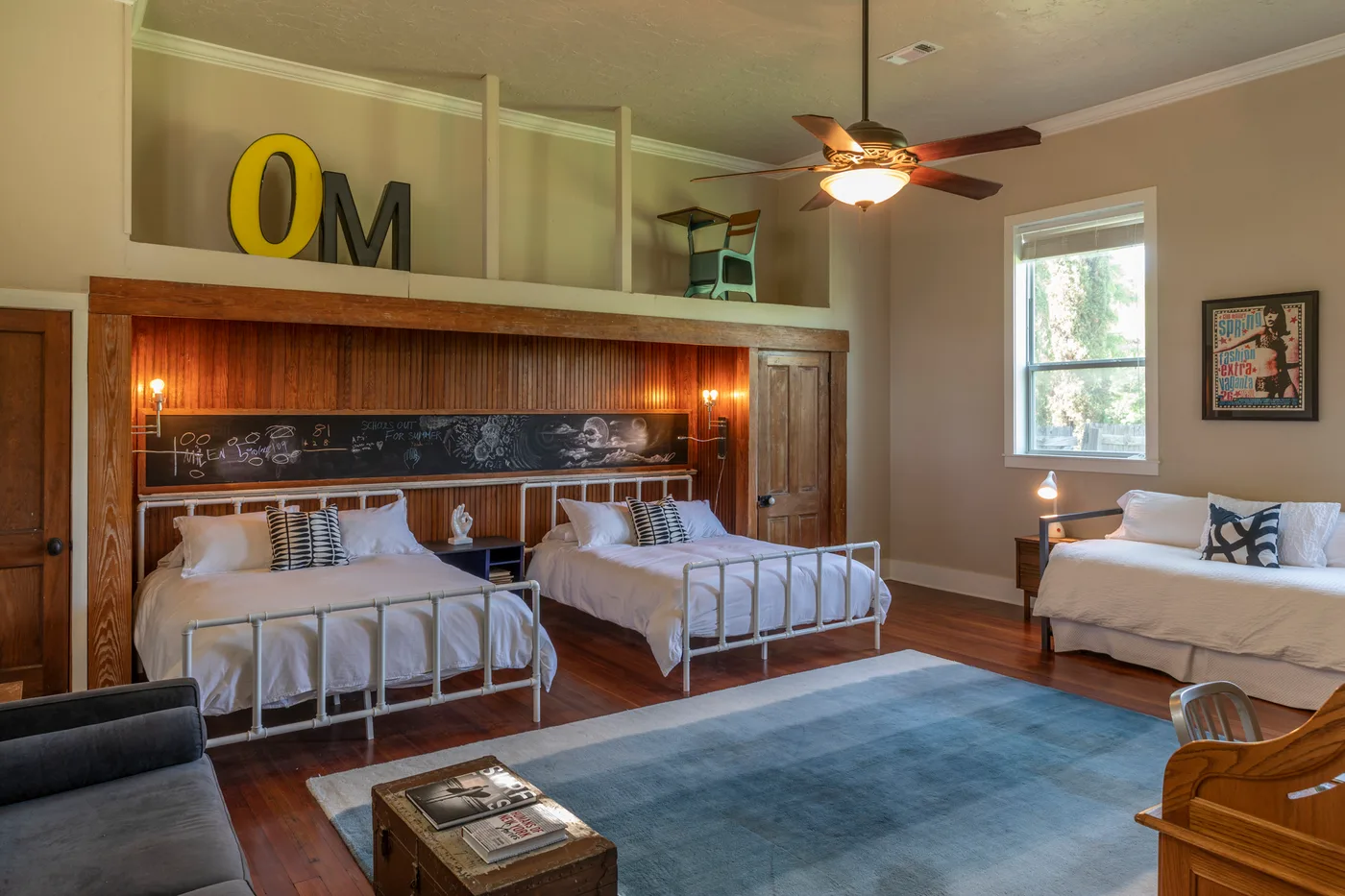 Eclectic decor and curated art inside the Martindale Schoolhouse