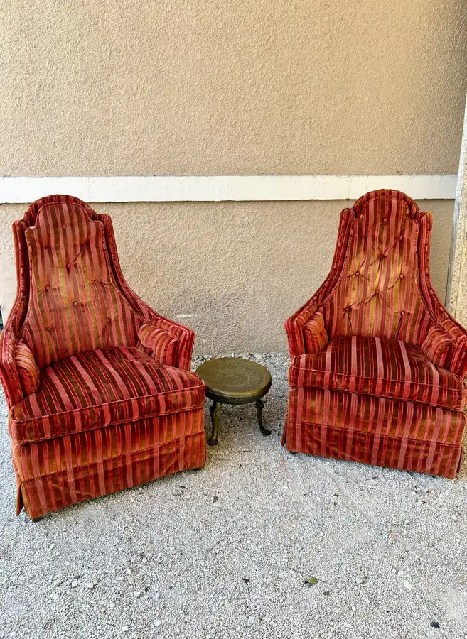 Vintage Highback Broyhill Chairs, Recess Rentals at the Martindale Schoolhouse