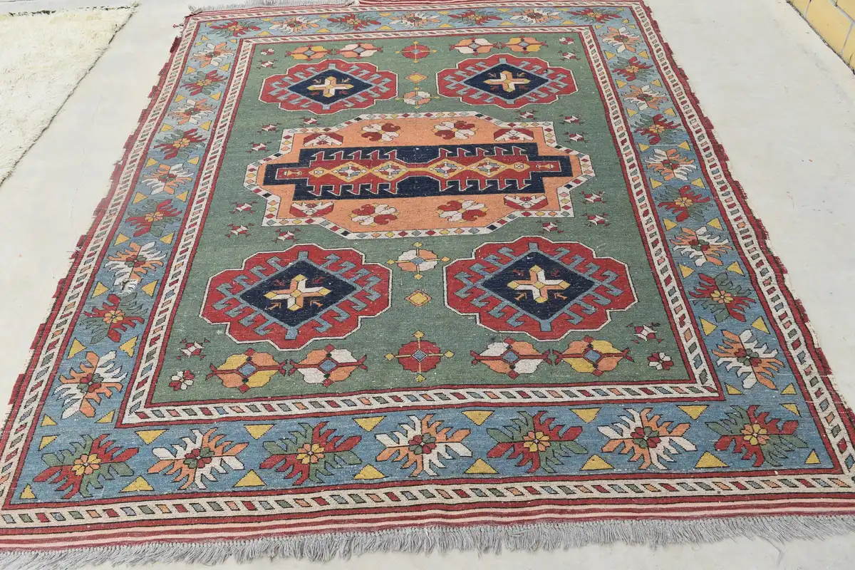 Norma Rug, 7.5 ft x 6 ft, Recess Rentals at the Martindale Schoolhouse