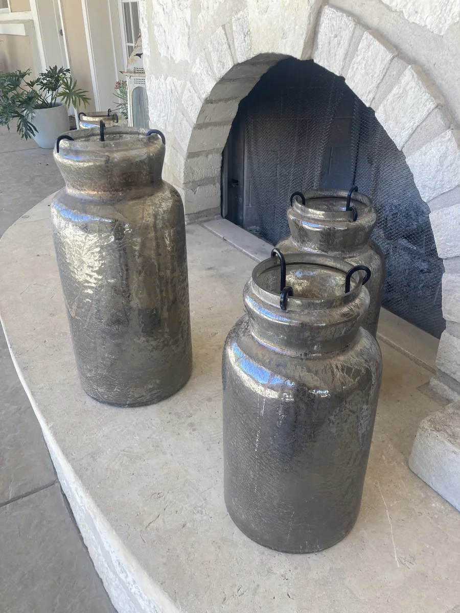 Mercury Glass Lanterns, Recess Rentals at the Martindale Schoolhouse