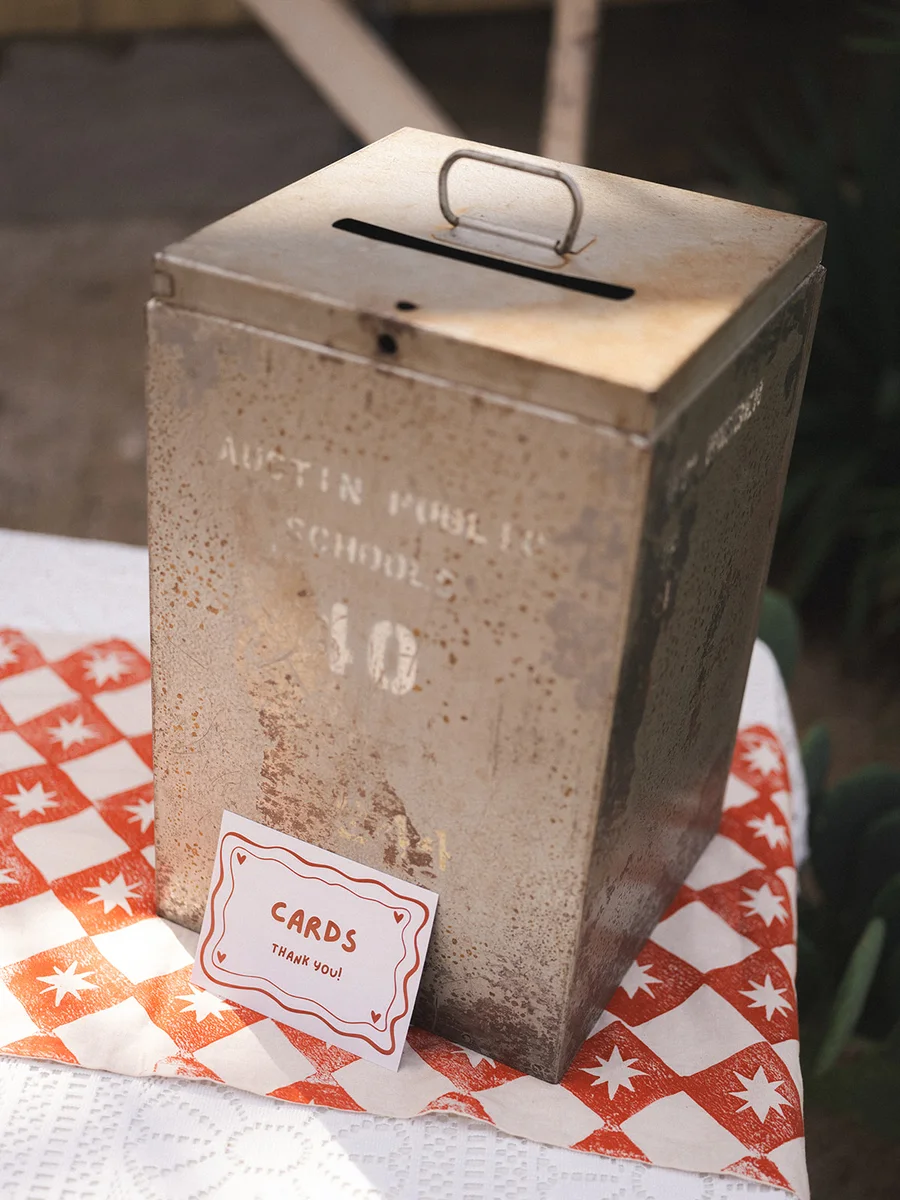 Vintage School Ballot Box for Cards, Recess Rentals at the Martindale Schoolhouse